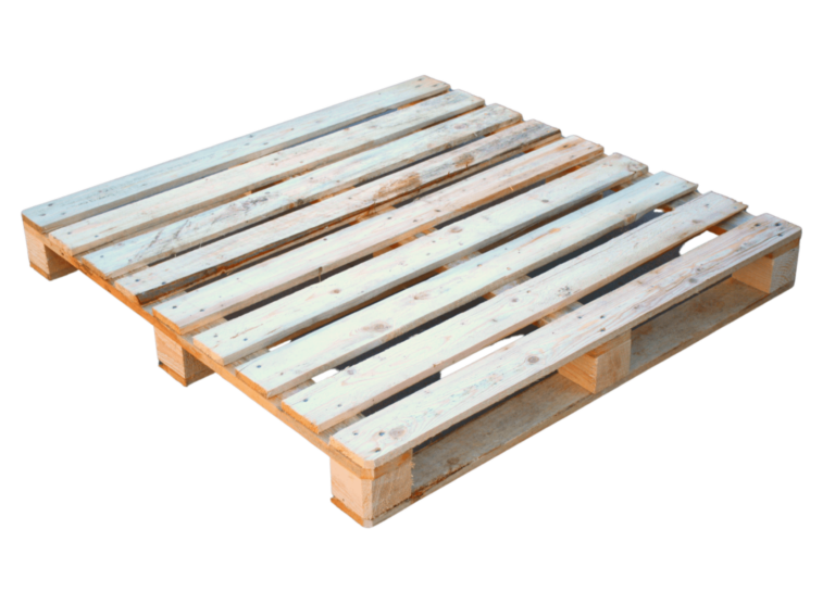 Bancale di legno su sfondo bianco.