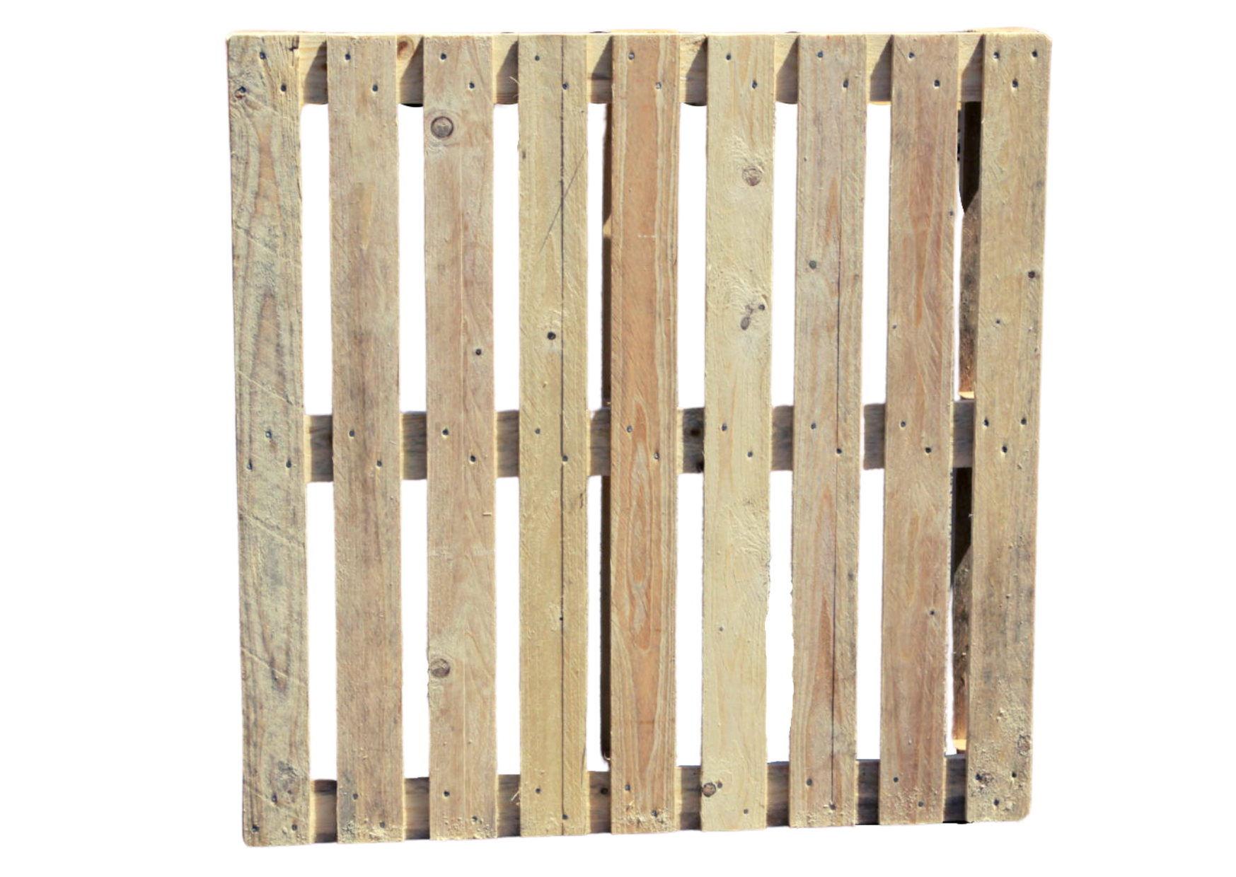 Bancale di legno con assi verticali.
