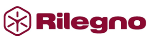 Logo di Rilegno con simbolo esagonale rosso.