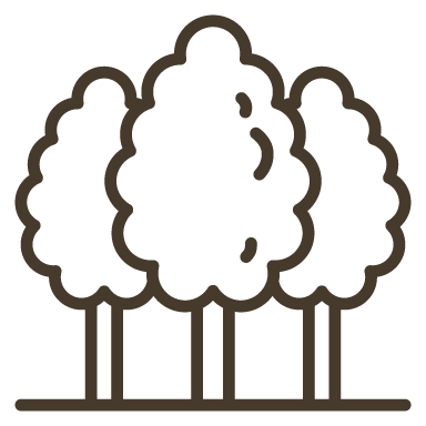 Icona di tre alberi stilizzati.